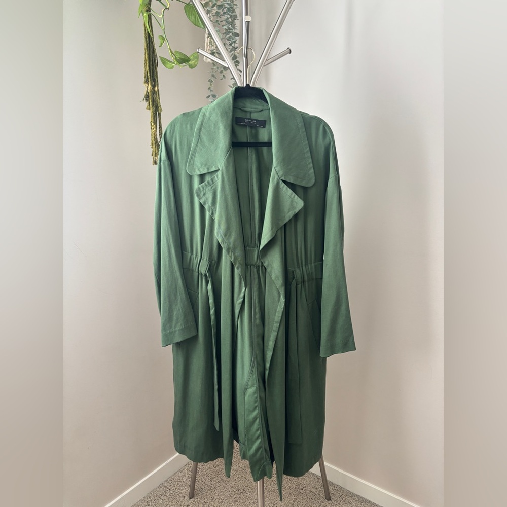 Zara Olive Green Trench Coat